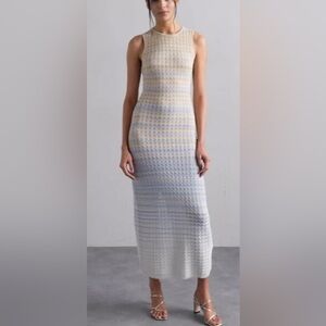 NWOT Caroline Constas Knit Zig Zag Dress